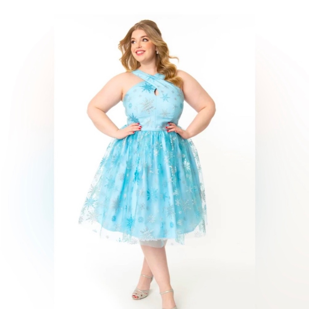 Holiday Elsa sparkle snowflake dress